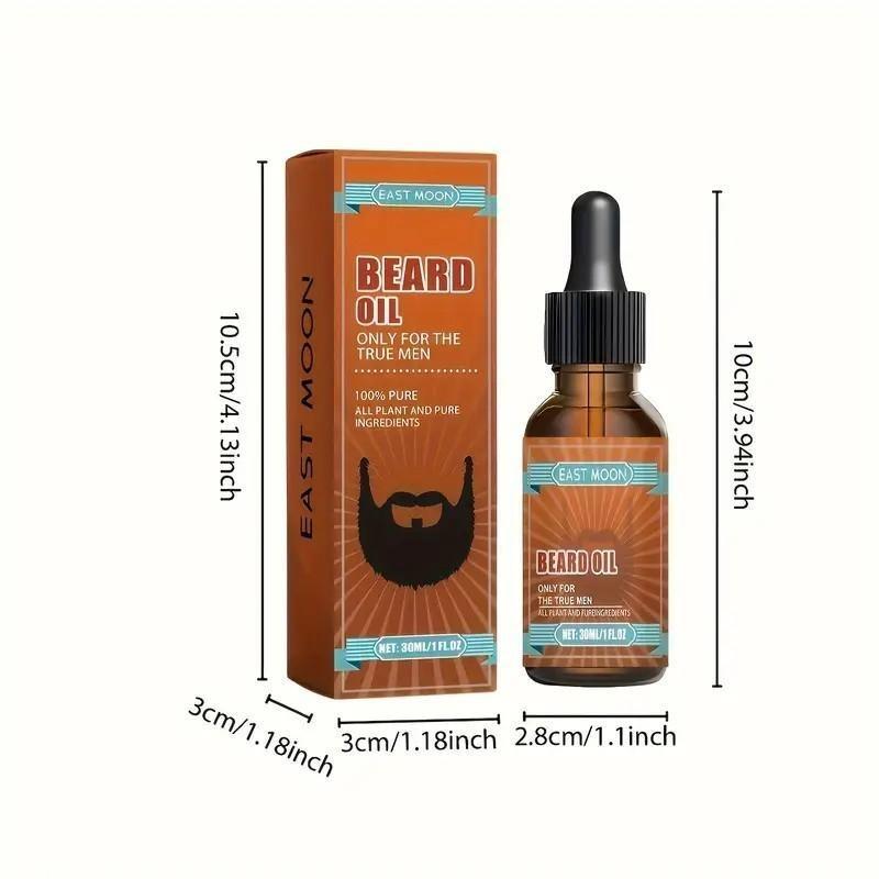 Beard Care Essence Oil, Beard Oil With Sandalwood Scent, Hydrating Moisturizing, Softening Beard, Strengthening Fibrous Roots, Deeply Absorb Natural Plant Essence To Maintain The Natural Color And Luster Of Beard Father's Day Gift