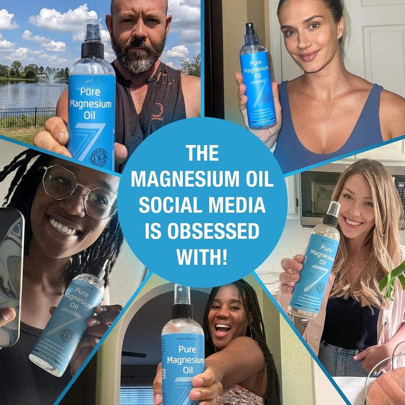 , Pure Magnesium Oil Spray - Big 12 oz (Lasts 9 Months) - USP Grade Magnesium Spray, No Unhealthy Trace  - from Ancient Underground Permian Seabed in , Free eBook Included