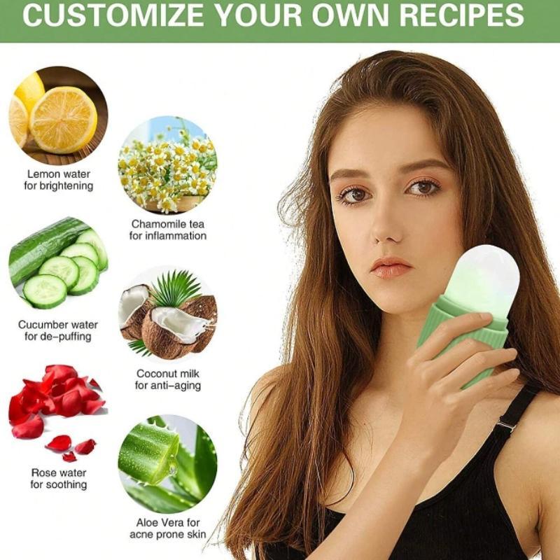 Ice Cube Face Roller, 1 Count Reusable Facial Treatment Tool, Ice Cube Roller To Tighten Skin, Skin Care Tool for Women & Men