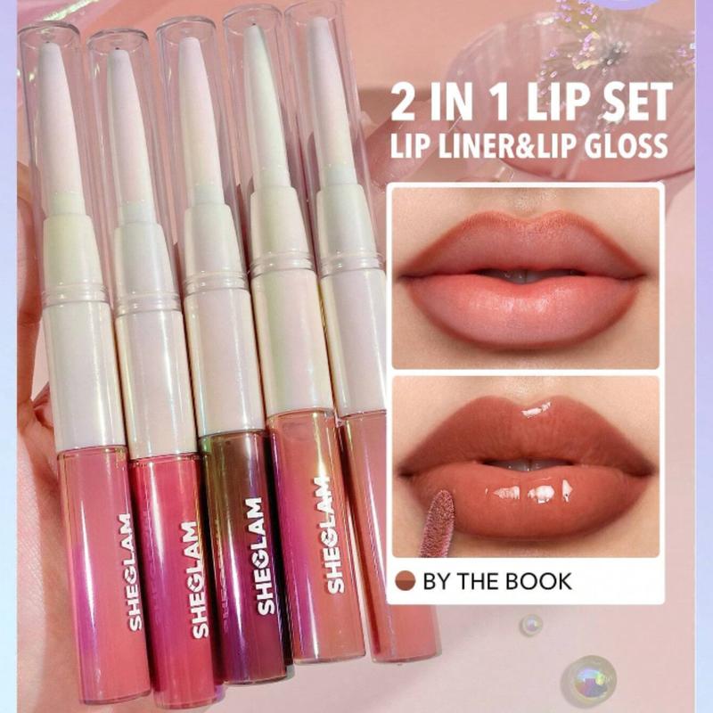 SHEGLAM Lip Rules Liner & Gloss Pen-Golden Rule Xmas Christmas Gift Winter Y2K Pink Black Friday Halloween