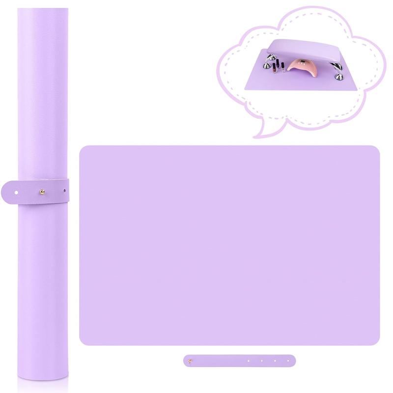 (MAT ONLY)  Art Table Mat,  Arm Rest Pad for  Nails, Soft Microfiber PU Leather  Mat for Table, Foldable  Hand Rest Pillow Manicure Pad,   Desk Mat for  Cushion