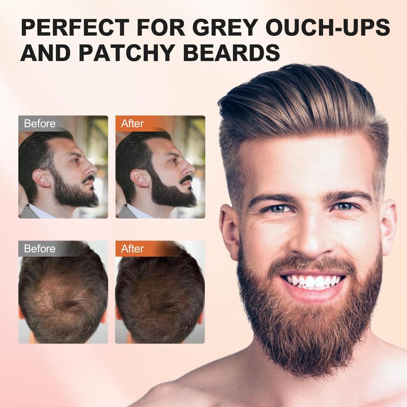 Root Cover Up Hair and Beard Line Powder - Dark Brown for Women's Eyebrows, Men's Gray Hair Coverage, Bald Spots (Dark Brown)