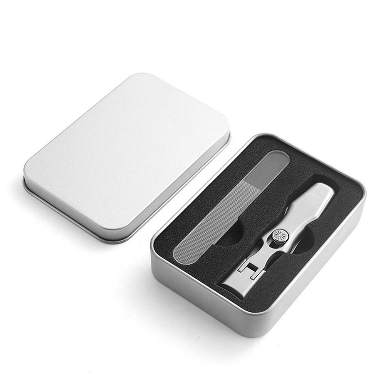 Portable Nail Clipper with Nail File & Storage Case, 1 Box Professional Manicure Tool for Home & Travel Use, Nail Care Product