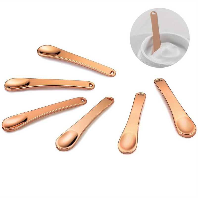Reusable Makeup Spatula, 6 Counts set Makeup Spatula, Makeup Spoon, Facial Skin Care Scraper, Face Mask Spoon, Cosmetic Tool for Women